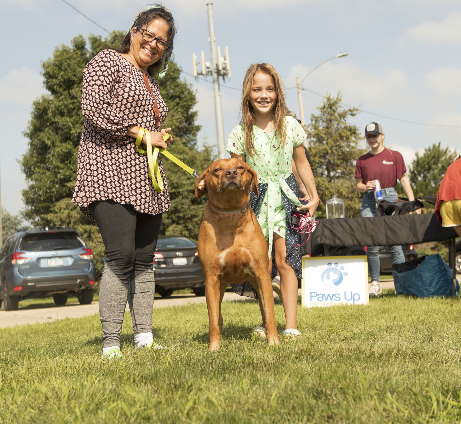 Carrie and Amber Melick with Hazel